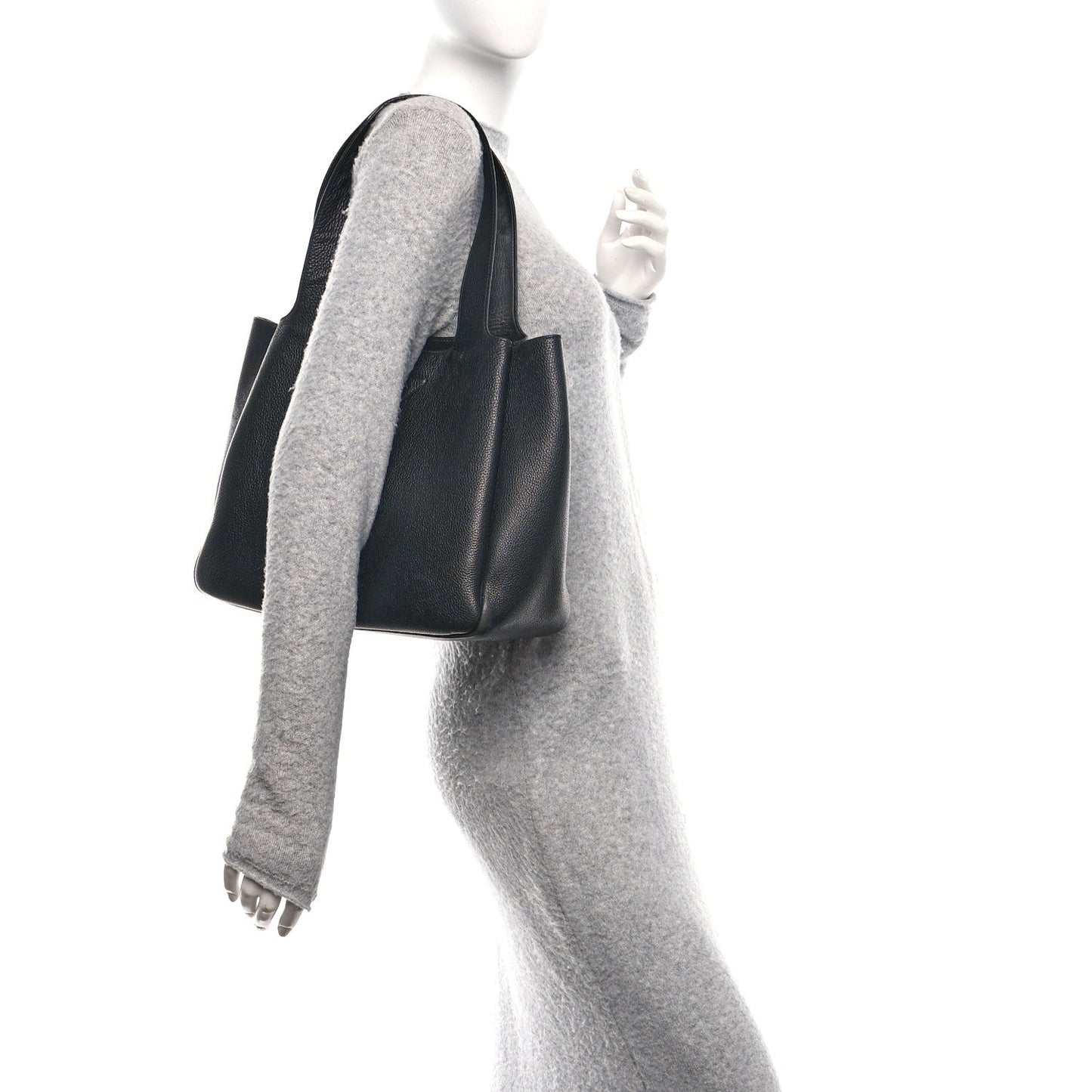 Vitello Daino Soft Large Dynamique Tote Black