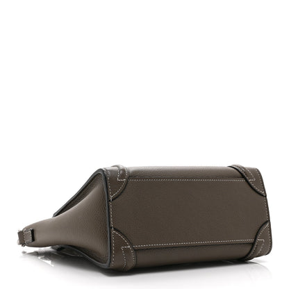 Drummed Calfskin Nano Luggage Souris