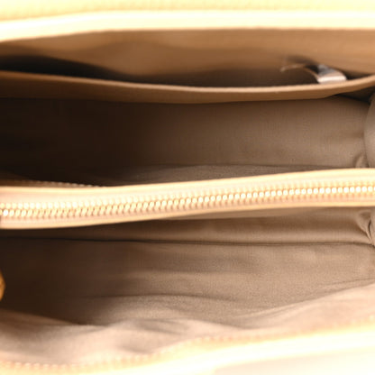 Shiny Grained Calfskin Medium Aby Day Shoulder Bag Blondie Beige