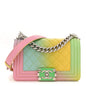 Caviar Quilted Small Cuba Rainbow Boy Flap  Multicolor