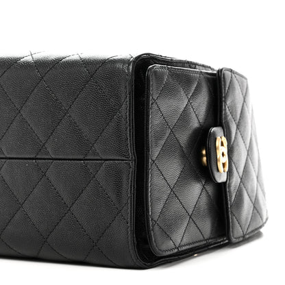 Caviar Quilted Small Chanel 25 Handbag Black