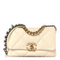 Lambskin Quilted Medium Chanel 19 Flap White