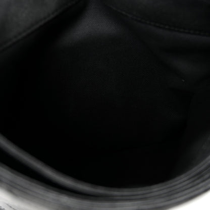 Sakai Be Green Calfskin Diagonal Stitched Small Blondie Tote  Black