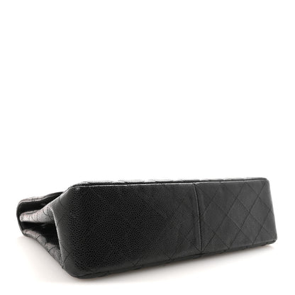 Caviar Quilted Jumbo Single Flap Black