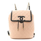 Caviar Quilted Filigree Backpack Beige Black