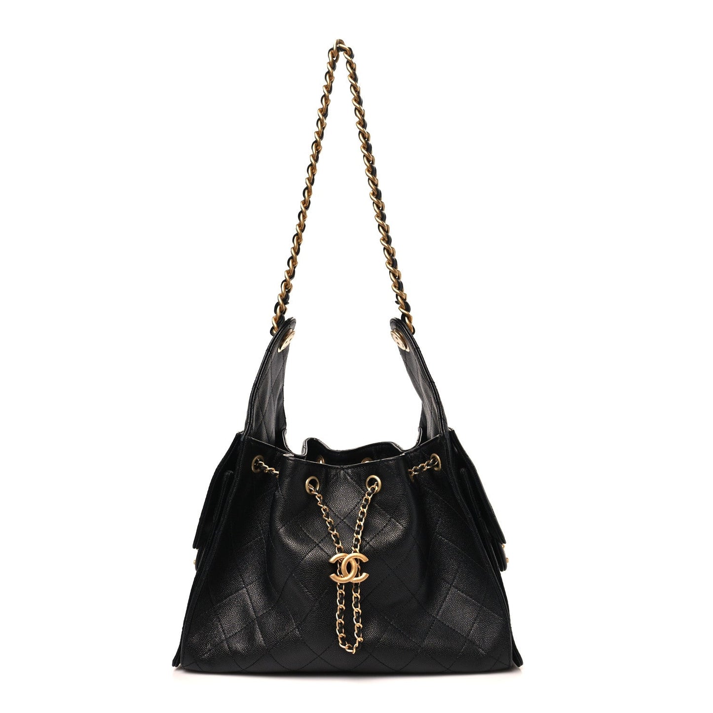 Caviar Quilted Small Chanel 25 Handbag Black