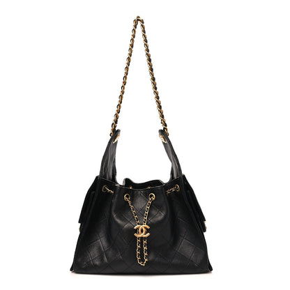 Caviar Quilted Small Chanel 25 Handbag Black