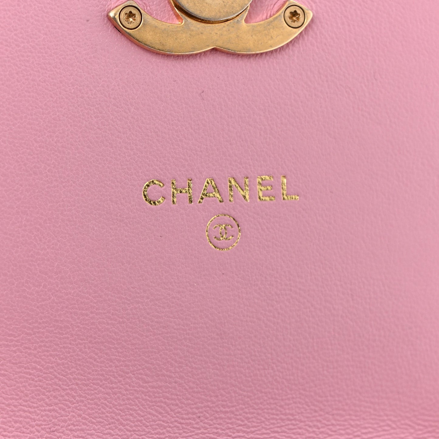 Lambskin Quilted Lacquered Chain Phone Holder With Chain Dark Pink