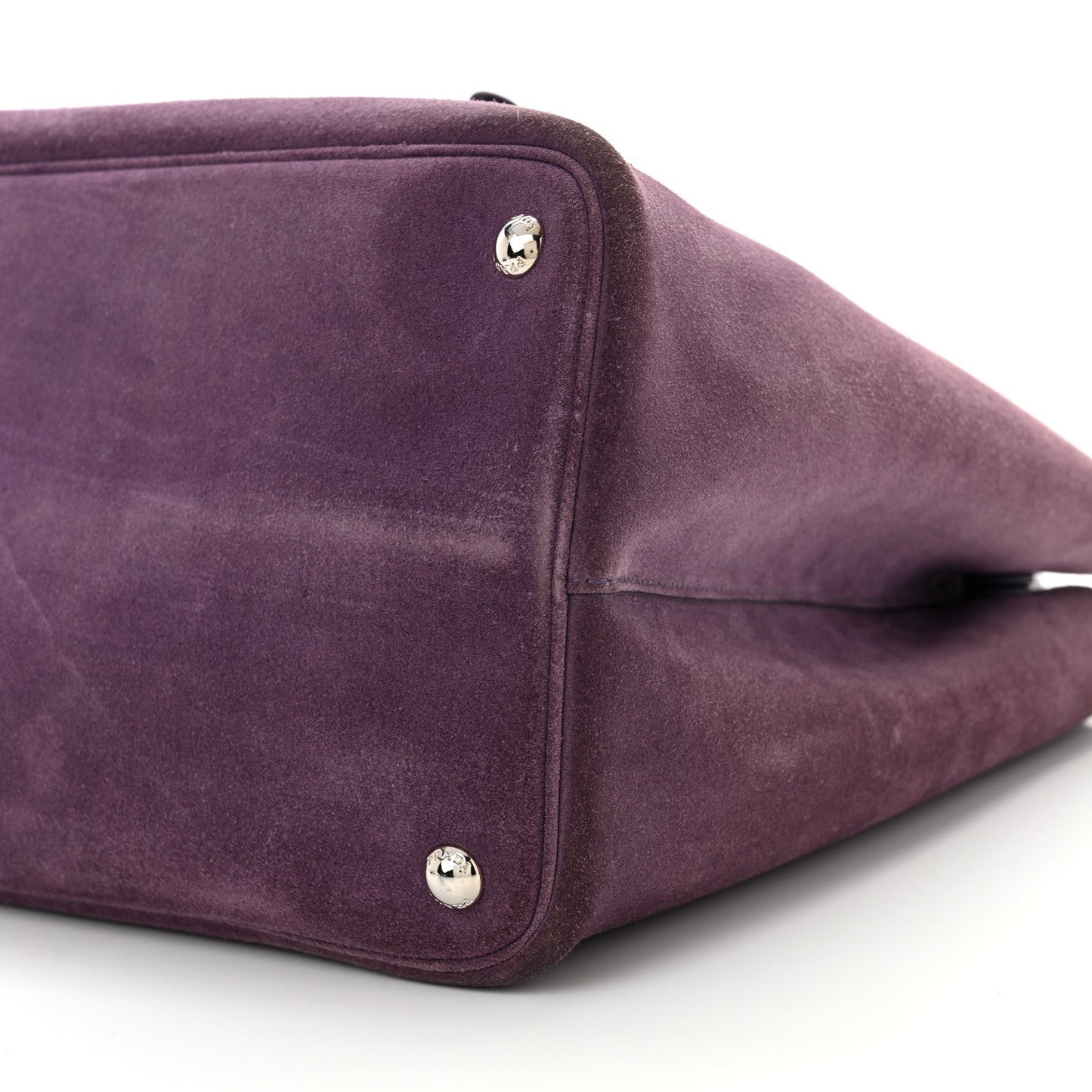Scamosciato Suede Medium Double Handle Tote Uva Nocciolo