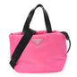 Tessuto Nylon Soft Padded Shopping Tote Fuxia