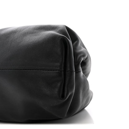 Smooth Butter Calf The Pouch Oversized Clutch Black