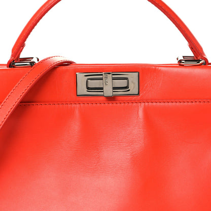 Vitello Morgan Snakeskin Crocodile Monster Eyes Medium Peekaboo Iconic Satchel Papavero Multicolor