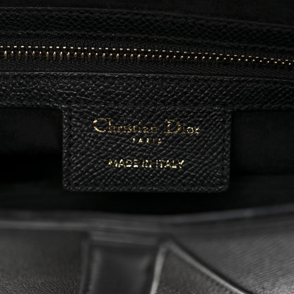 Grained Calfskin Saddle Bag Black