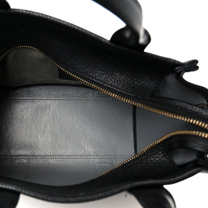 Grained Calfskin Small The Tote Bag Black