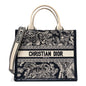 Calfskin Dioriviera Toile De Jouy Small Book Tote With Strap Blue Multicolor