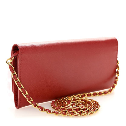 Saffiano Wallet on Chain Fuoco