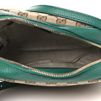 Monogram Dollar Calfskin Mini Bree Messenger Bag Beige Ebony Emerald