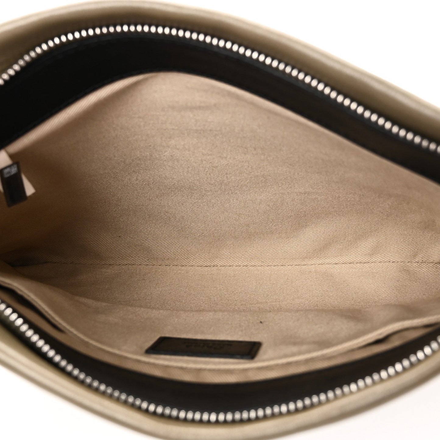 Smooth Calfskin Medium Roy Clutch Merino Grey
