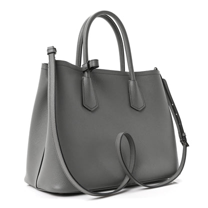 Saffiano Cuir Medium Double Bag Marmo