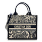Calfskin Dioriviera Toile De Jouy Small Book Tote With Strap Blue Multicolor