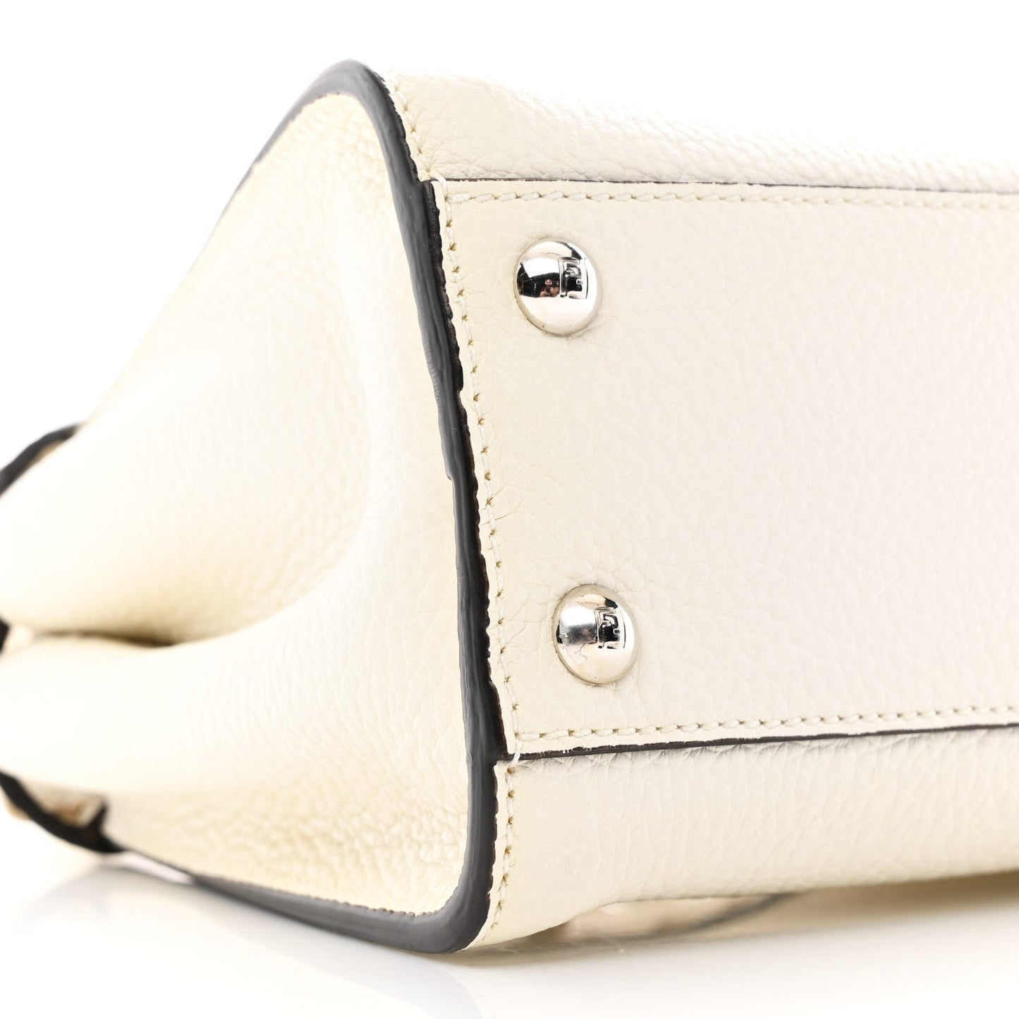 Cuoio Romano Snakeskin Selleria Mini Peekaboo Iconic Satchel White Stone
