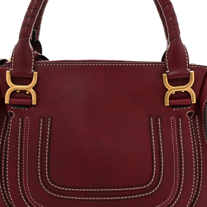 Calfskin Medium Marcie Satchel Stormy Red