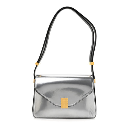 Metallic Calfskin Concerto Bag SIlver