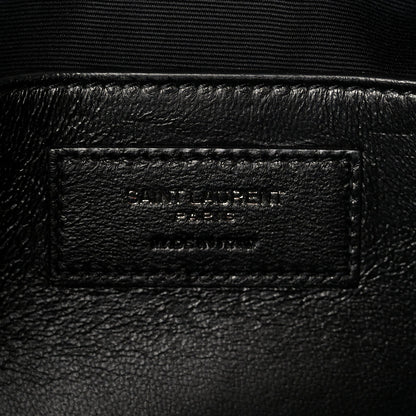 Crinkled Calfskin Matelasse Monogram Baby Niki Chain Satchel Black