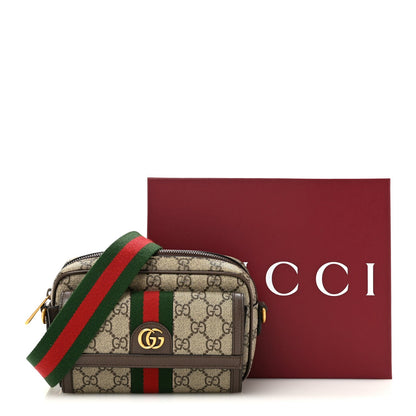 GG Supreme Monogram Web Mini Ophidia Bag Beige Ebony