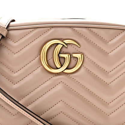 Calfskin Matelasse Small GG Marmont Chain Shoulder Bag Porcelain Rose
