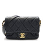 Caviar Quilted Small Twist Your Buttons Flap Black