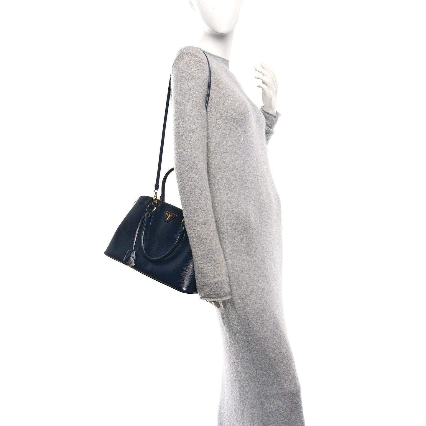 Saffiano Vernice Medium Open Promenade Tote Royal