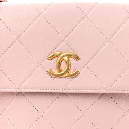Calfskin Quilted Pearl Small About Pearls Hobo Bag Light Pink