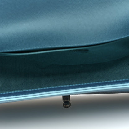 Metallic Caviar Quilted Medium Boy Flap Turquoise