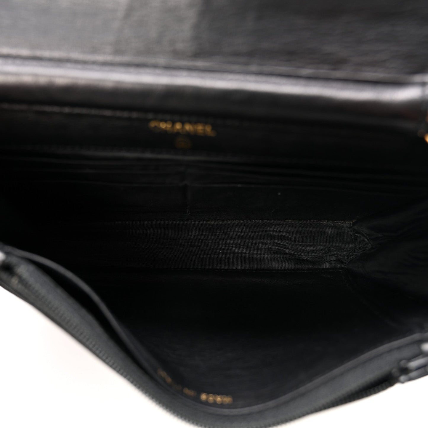 Lambskin Timeless CC Wallet On Chain WOC Black