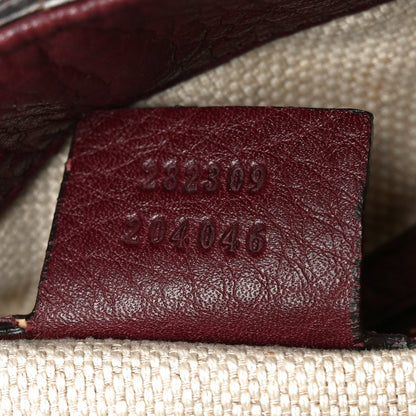 Pebbled Calfskin Medium Soho Shoulder Bag Bordeaux