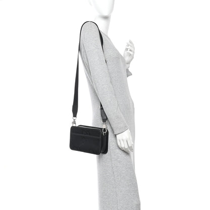 Monogram Jumbo GG Textured Dollar Calfskin Web Mini Crossbody Bag Black