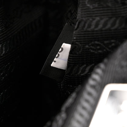 Re-Nylon Saffiano Re-Edition 2000 Double Zip Crossbody Bag Black