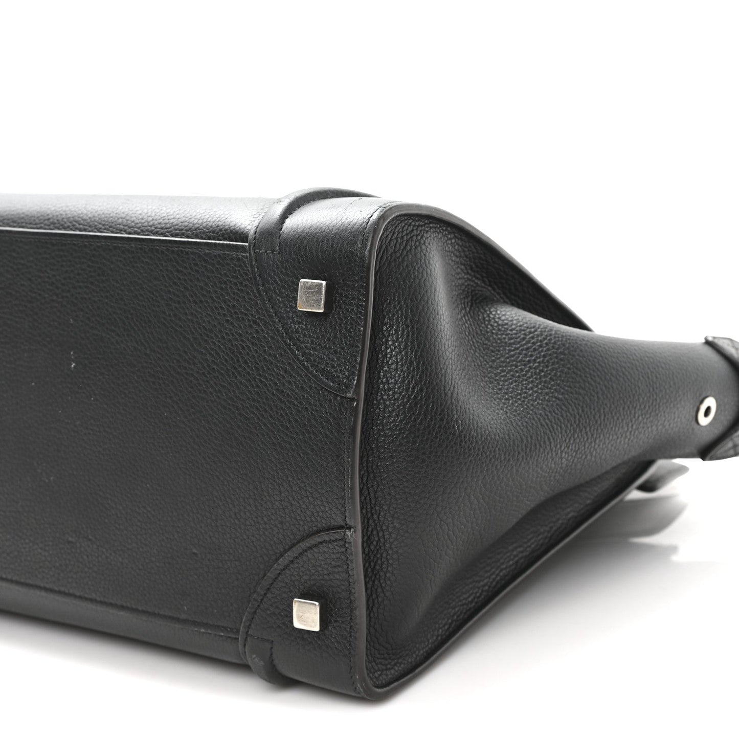Drummed Calfskin Mini Luggage Black