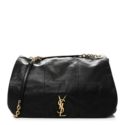 Lambskin Matelasse Monogram Large Jamie 4.3 Black