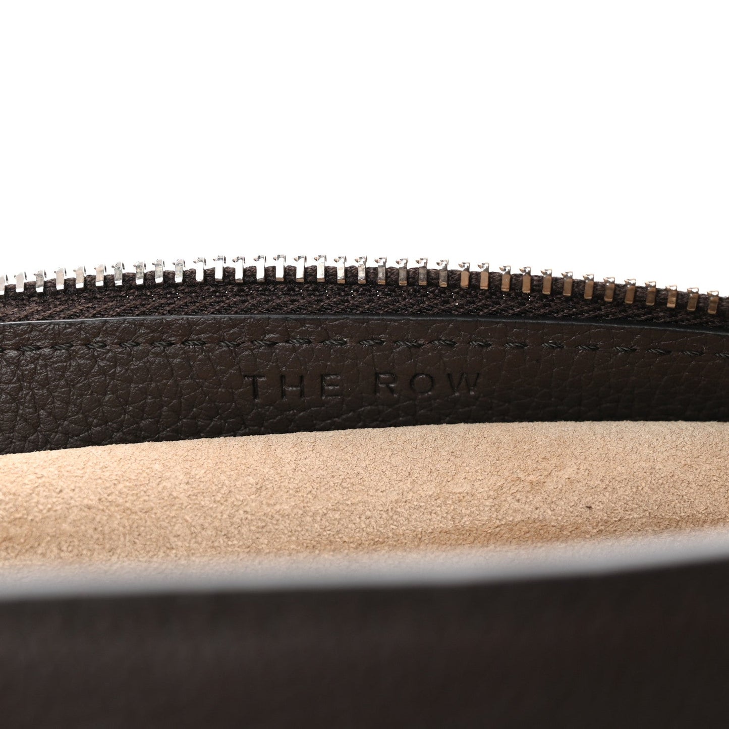 Grained Calfskin Large Slouchy Banana Bag Brunette