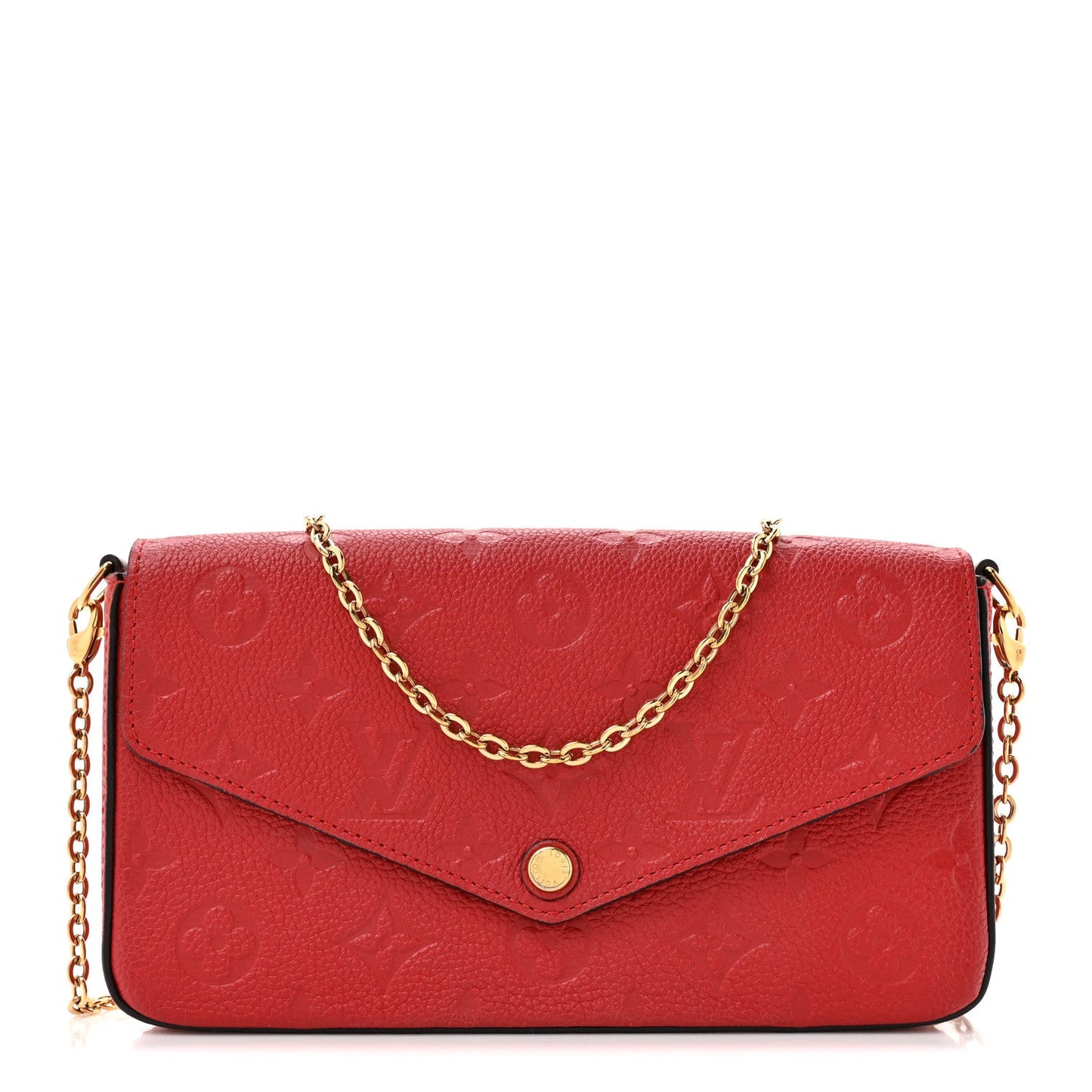 Empreinte Pochette Felicie Chain Wallet Scarlet