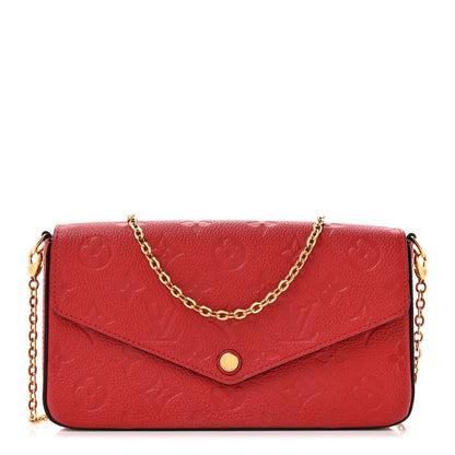 Empreinte Pochette Felicie Chain Wallet Scarlet