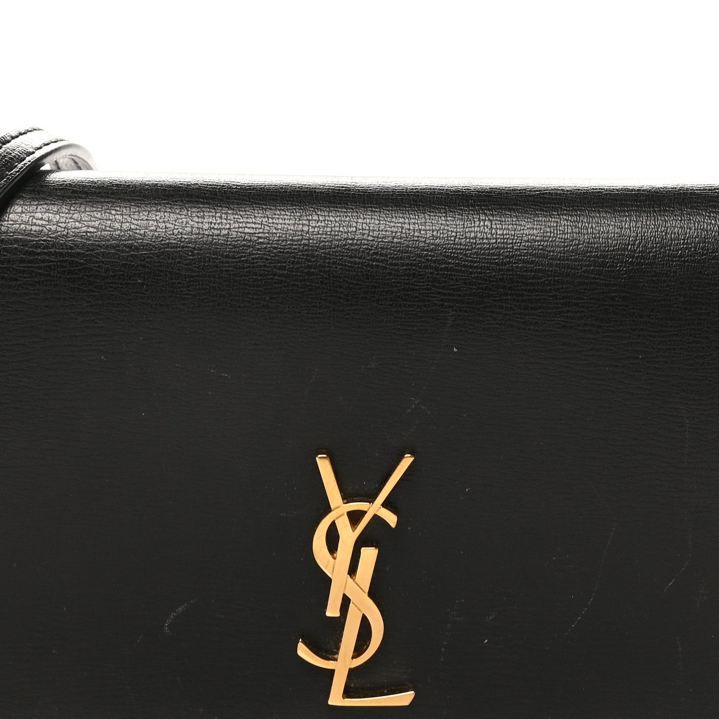 Smooth Calfskin Monogram Phone Holder Crossbody Black