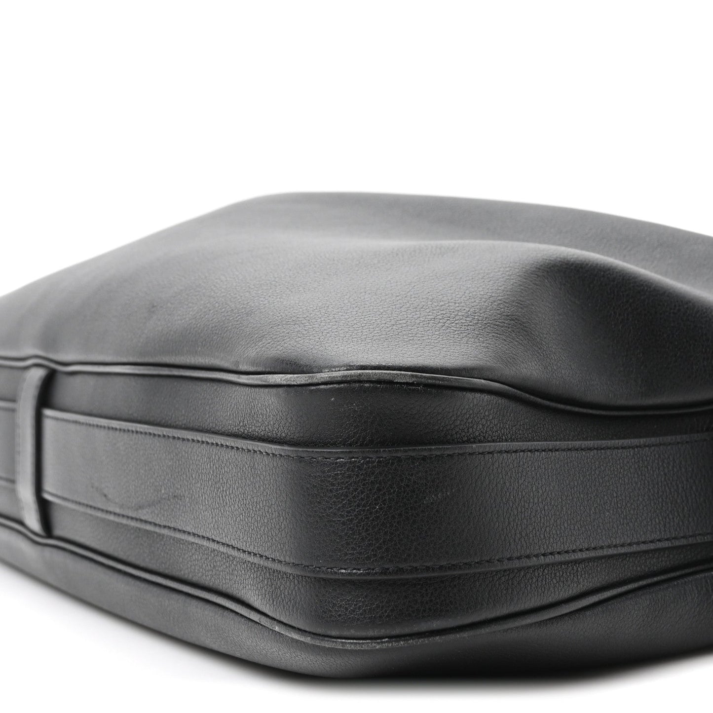 Supple Calfskin Large Romy Shoulder Bag Black
