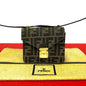 Fendi Zucca Canvas Leather Shoulder Bag