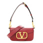 Smooth Calfskin Vlogo Mini Loco Crossbody Bag Dark Red