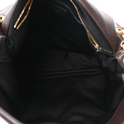 Lambskin Matelasse Monogram Large Jamie 4.3 Dark Sweet Chocolate