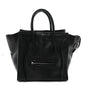 Drummed Calfskin Mini Luggage Black
