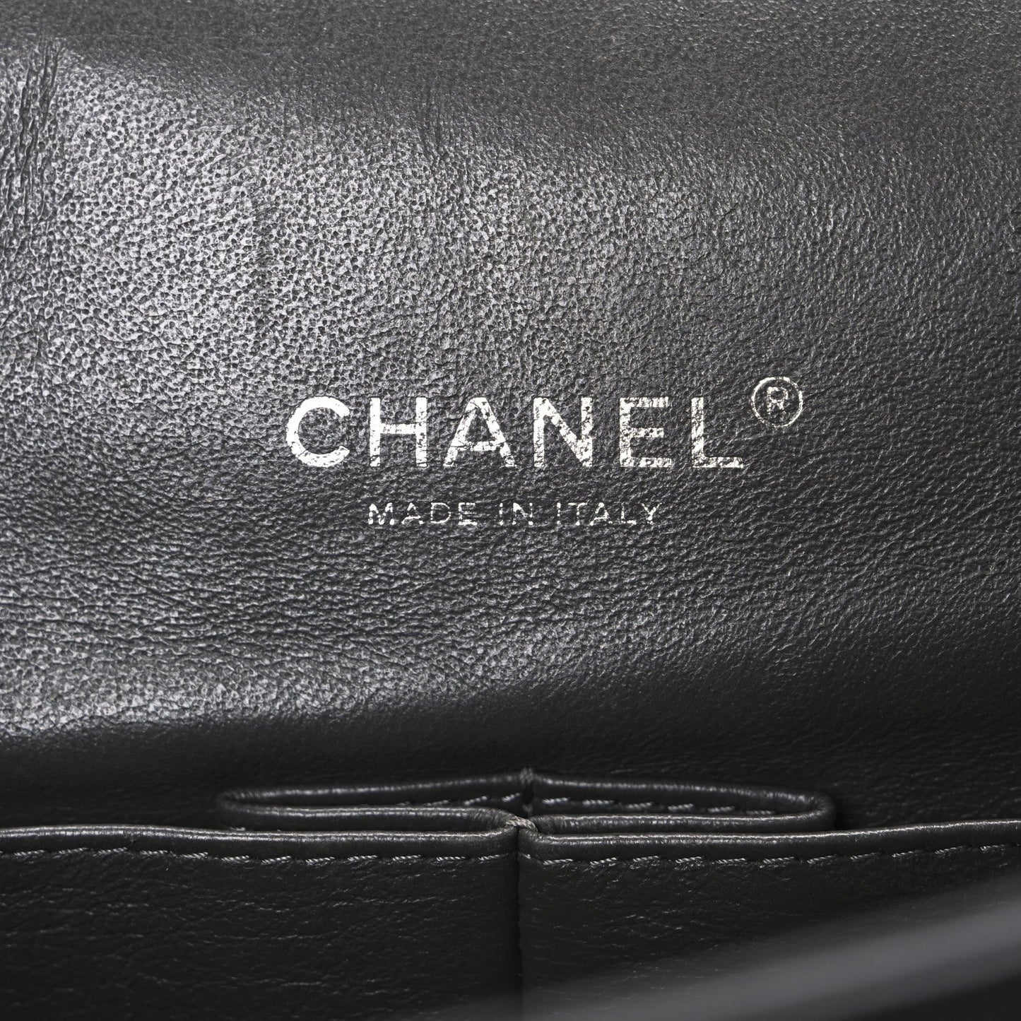 Lambskin Quilted Maxi Double Flap Dark Grey